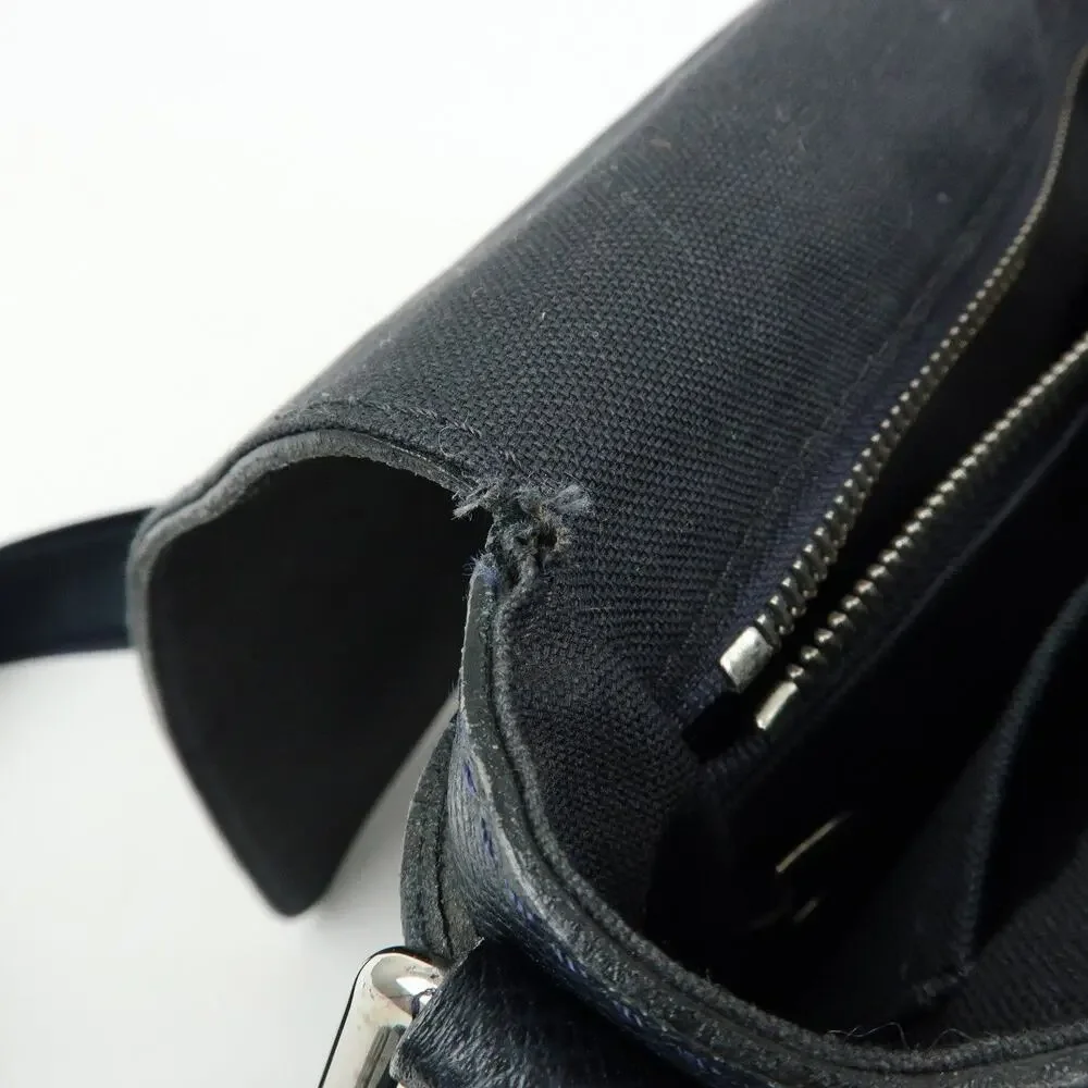 Louis Vuitton Taiga Leather Crossbody Bag Blue